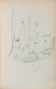 Carnet de croquis italien : Gondole page 40, 1898-1899 - Maurice Brazil Prendergast