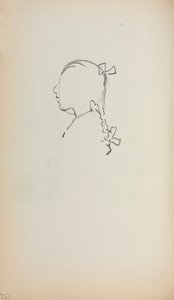 Carnet de croquis italien : Tête de fille de profil page 152, 1898-1899 - Maurice Brazil Prendergast
