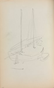 Carnet de croquis italien : Voilier page 60, 1898-1899 - Maurice Brazil Prendergast