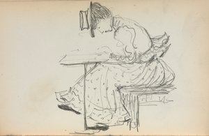 Carnet de croquis italien : Femme assise page 107, 1898-1899 - Maurice Brazil Prendergast