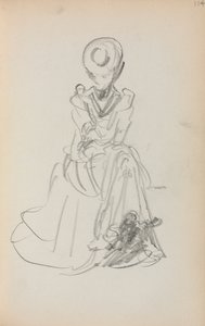 Carnet de croquis italien : Femme assise page 114, 1898-1899 - Maurice Brazil Prendergast