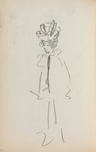 Carnet de croquis italien : Femme debout, page 126, 1898-1899 - Maurice Brazil Prendergast