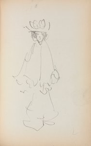 Carnet de croquis italien : Femme debout page 147, 1898-1899 - Maurice Brazil Prendergast