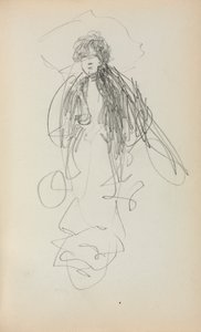 Carnet de croquis italien : Femme debout, page 219, 1898-1899 - Maurice Brazil Prendergast
