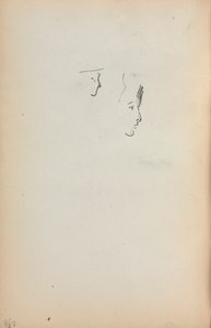 Carnet de croquis italien: Deux profils page 258, 1898-1899 - Maurice Brazil Prendergast