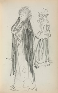 Carnet de croquis italien : Deux femmes debout, page 129