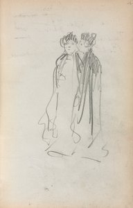 Carnet de croquis italien : Deux femmes debout, page 4 - Maurice Brazil Prendergast