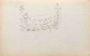 Carnet de croquis italien : Bateau vénitien page 29, 1898-1899 - Maurice Brazil Prendergast