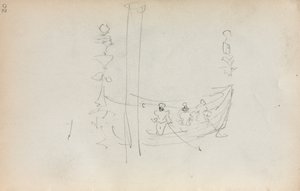 Carnet de croquis italien : Bateau vénitien page 30, 1898-1899 - Maurice Brazil Prendergast