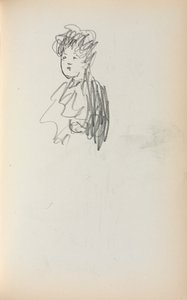 Carnet de croquis italien : Femme, buste page 127, 1898-1899 - Maurice Brazil Prendergast