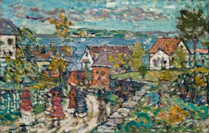 Paysage (Route et ville) - Maurice Brazil Prendergast
