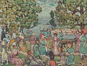 Sur la plage, n° 3, 1915 - Maurice Brazil Prendergast