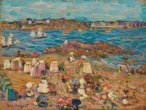 Étude de Malo : La bordure de la mer, vers 1907 - Maurice Brazil Prendergast
