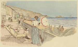 Un couple en lune de miel se relaxant au bord de la mer sur l