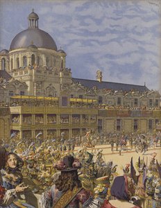 Grand carrousel des Tuileries, course de têtes par le Roi empereur des Romains - Maurice Leloir