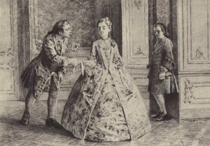 Illustration pour le Livre III des Confessions de Jean-Jacques Rousseau - Maurice Leloir