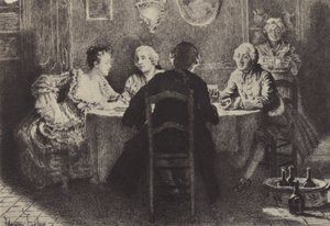 Illustration pour le Livre VIII des Confessions de Jean-Jacques Rousseau - Maurice Leloir