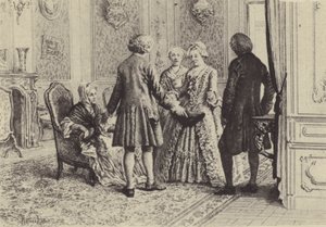 Illustration pour le Livre XI des Confessions de Jean-Jacques Rousseau - Maurice Leloir