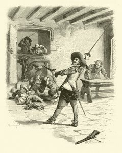Illustration pour Les Trois Mousquetaires - Maurice Leloir