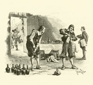 Illustration pour « Les Trois Mousquetaires » (gravure) - Maurice Leloir