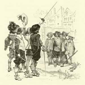 Illustration pour Les Trois Mousquetaires - Maurice Leloir