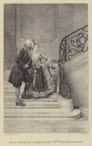 Jean-Jacques Rousseau embrassant Madame de Boufflers - Maurice Leloir