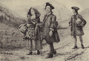 Jean-Jacques Rousseau sur la route avec deux compagnons - Maurice Leloir