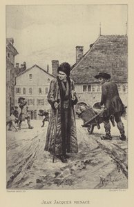 Jean-Jacques Rousseau menacé dans la rue - Maurice Leloir