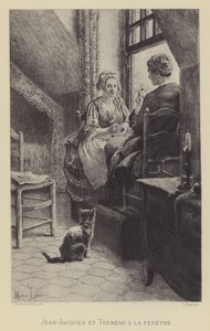 Jean-Jacques et Thérèse à la fenêtre - Maurice Leloir