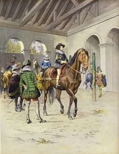 Richelieu apprenant à monter à cheval à l