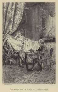 Rousseau lisant son roman Julie à la Maréchale - Maurice Leloir