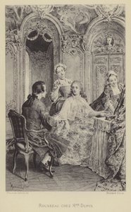 Rousseau visitant Madame Dupin - Maurice Leloir