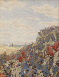 La bataille des Dunes, la première position prise dans l