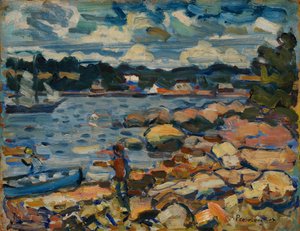Brooksville, Maine (Rivière et rochers) - Maurice Prendergast