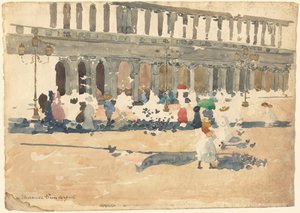 Caffè Florian à Venise - Maurice Prendergast