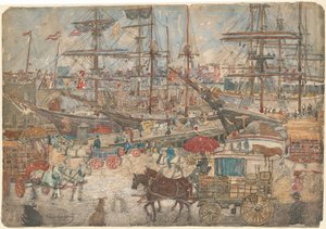 Docks, East Boston - Maurice Brazil Prendergast