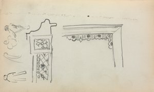 Carnet de croquis italien : Détails et figures architecturales (page 199) - Maurice Prendergast