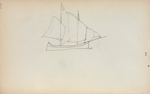 Carnet de croquis italien : Voilier (page 224) - Maurice Prendergast