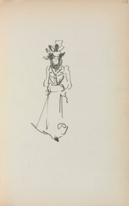 Carnet de croquis italien : Femme debout ( page 118) - Maurice Prendergast
