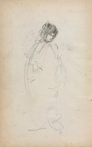 Carnet de croquis italien :  Femme debout (page 1) - Maurice Prendergast