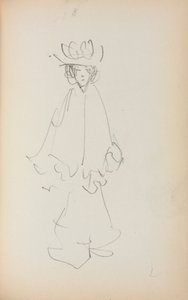 Carnet de croquis italien : Femme debout (page 147) - Maurice Prendergast