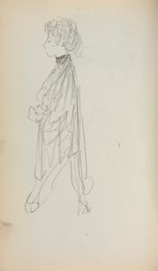 Carnet de croquis italien : Femme debout de profil (page 51) - Maurice Prendergast