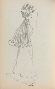 Carnet de croquis italien : Femme debout de profil (page 130)