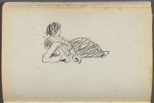 Sketchbook- The Granite Shore Hotel, Rockport, page 082 : Figure couchée