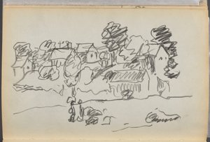 Sketchbook- The Granite Shore Hotel, Rockport, page 168 : Maisons - Maurice Prendergast