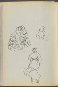 Sketchbook- The Granite Shore Hotel, Rockport, page 172 : Figures - Maurice Prendergast
