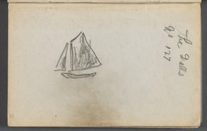Carnet de croquis, Les Dells, N° 127, page 001:Voilier "Les Dells"