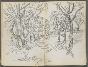 Carnet de croquis, The Dells, N° 127, page 064  65 : Paysage - Maurice Prendergast
