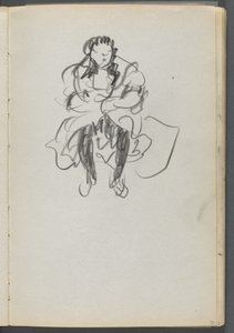 Sketchbook, The Dells, N° 127, page 071 : Figure assise - Maurice Prendergast