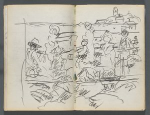 Sketchbook, The Dells, N° 127, page 098  99 : Figures dans un paysage - Maurice Prendergast